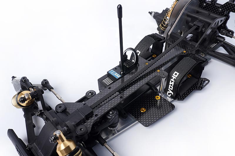 Koswork Kyosho Mid Optima 2022 Carbon Radio Plate/ESC Mount Set RC Car Part