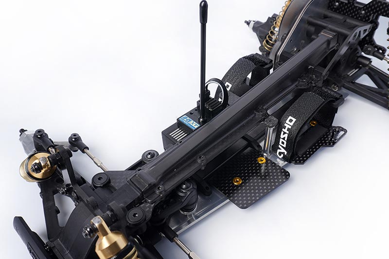 Koswork Kyosho Mid Optima 2022 Carbon Radio Plate/ESC Mount Set RC Car Part (2)