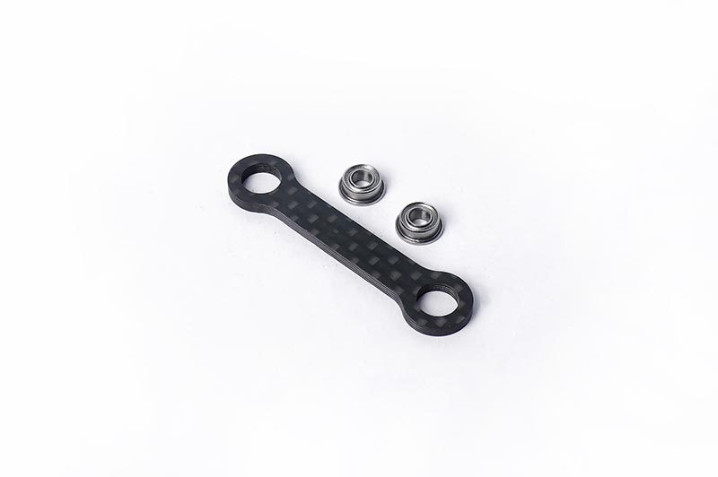 Koswork KOS04334 Kyosho Mid Optima 2022 Carbon Steering Link Plate Set (w/bearings) (9001931079917)