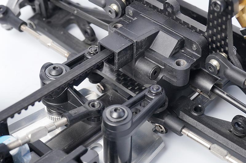 Koswork Kyosho Mid Optima 2022 Carbon Link Plate Set with Bearings RC Steering Part (2)
