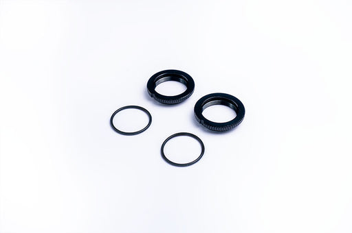 Koswork KOS04812BK Threaded Collar w/O-rings Black for 12mm Shock AE Tamiya (2) (9001932226797)