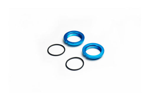 Koswork KOS04812TA Threaded Collar w/O-rings Blue for 12mm Shock AE Tamiya (2) (9001932325101)