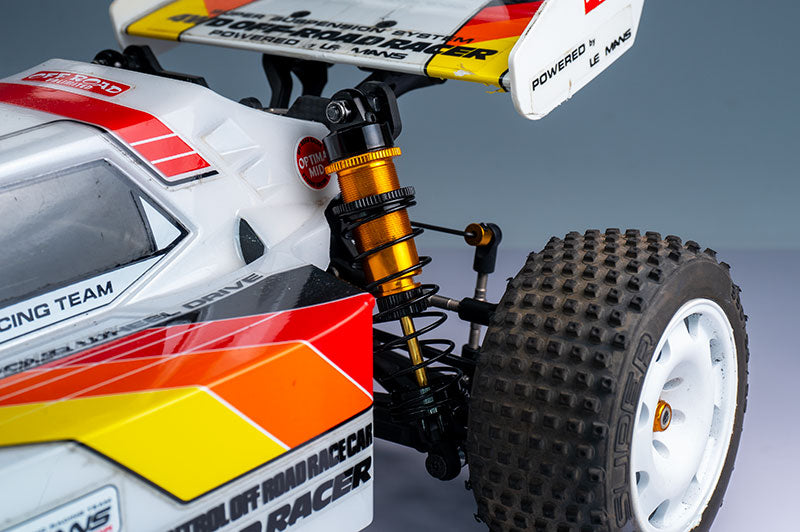 Koswork KOS04901 12mm Gold Body Black Big Bore Buggy Shock Set (F & R) (Kyosho, Tamiya & Yokomo) (9003642093805)