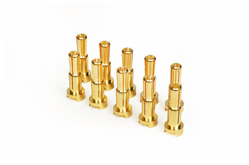 Koswork KOS05031-45TEN 4mm/5mm Gold Bullet Connector/Plug (10) (9001932882157)
