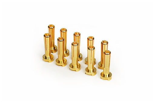 Koswork KOS05031-4TEN 4mm Gold Bullet Connector/Plug (10) (9001932980461)