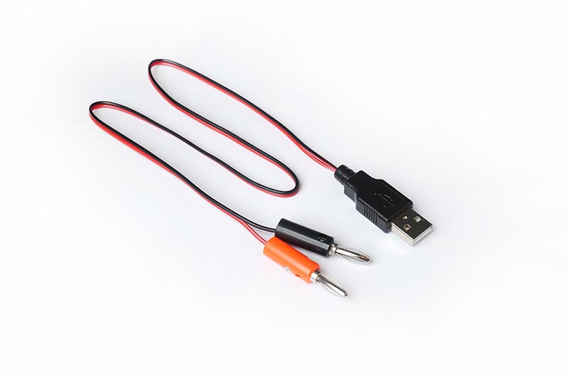 Koswork KOS05111-3 Power Lead/Cable (USB to 4mm Banana Plugs) 50cm (9001933439213)