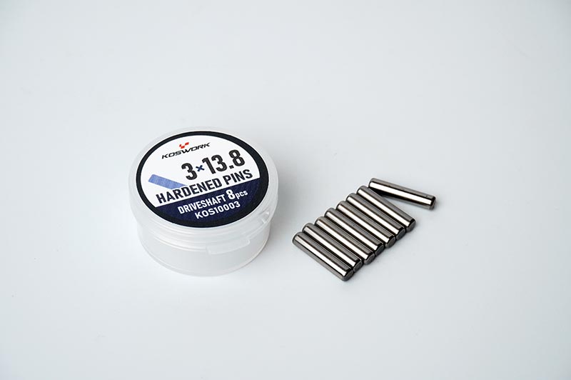Koswork KOS10003 3x14mm (3x13.8mm Actual) Hardened Driveshaft Pins (w/container) (8) (9003643994349)
