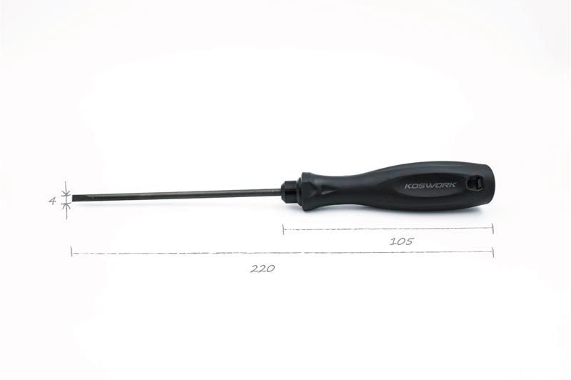 Koswork KOS13204-F4 Flat Head Engine Tuning Screwdriver 4.0mm (9001935012077)