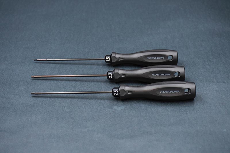 Koswork Hex Wrench Set 1.5mm 2.0mm & 2.5mm with 120mm Tip Tool (4)