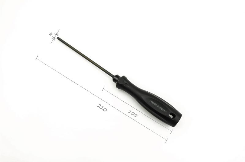 Koswork Phillips Screwdriver #2 Large 4.0mm Light Tri Handle Tool (3)