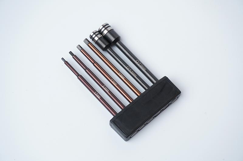 Koswork Nut Driver/Hex Wrench Tip Set 1.5, 2.0, 2.5, 3.0mm Hex & 5.5, 7mm Nut Driver 1/4in Drive Tool (2)