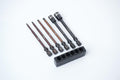 Koswork Nut Driver/Hex Wrench Tip Set 1.5, 2.0, 2.5, 3.0mm Hex & 5.5, 7mm Nut Driver 1/4in Drive Tool