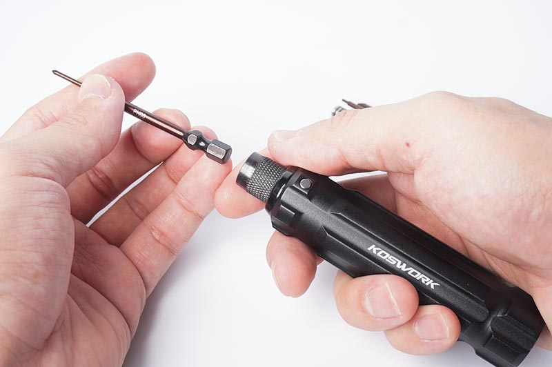 Koswork KOS13211 Mini-Z Quick Release 1/4" Drive Hex Driver Set  (H1.5, N4.5, P00 & P1) (9003646091501)