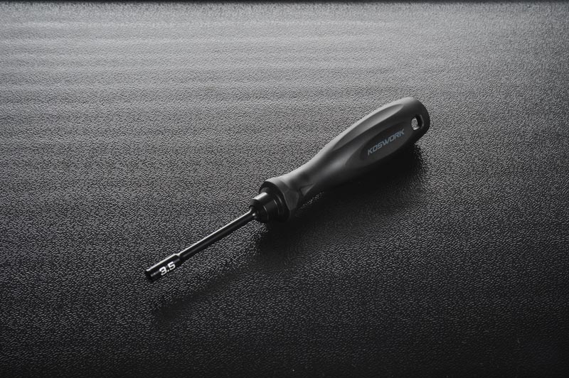 Koswork KOS13213-N35 Aluminum 3.5mm Nut Driver (For Mini) (w/68mm Tip) (Light Tri Handle) (9001936060653)