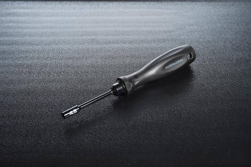 Koswork Aluminium 4.5mm Wheel Nut Driver Mini 68mm Tip Light Tri Handle Tool