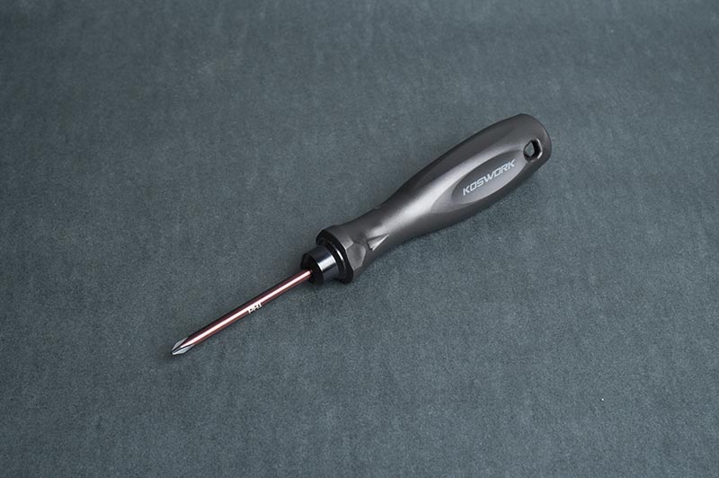 Koswork Phillips Screwdriver PH1 4mm 68mm Tip Light Tri Handle Tool