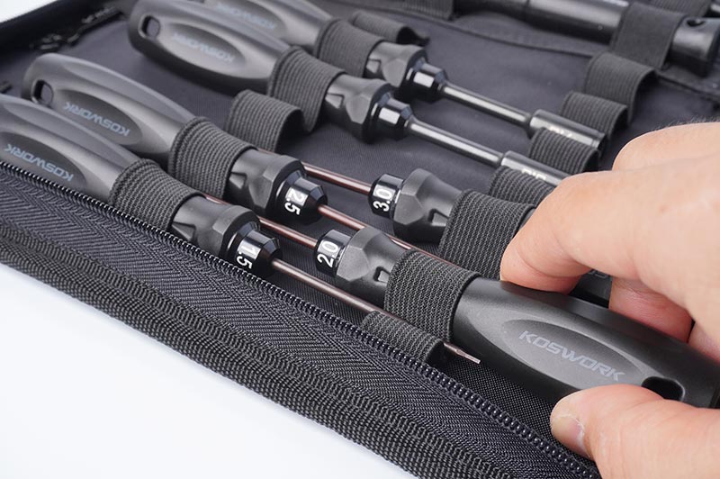 Koswork 11pc Light Tri Handle Set with Parts Box & Tool Bag (2)