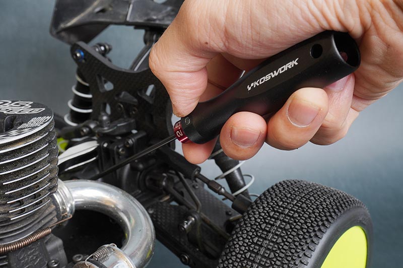 Koswork Hex Wrench 2.5mm 120mm Tip Aluminium Tri Handle Tool
