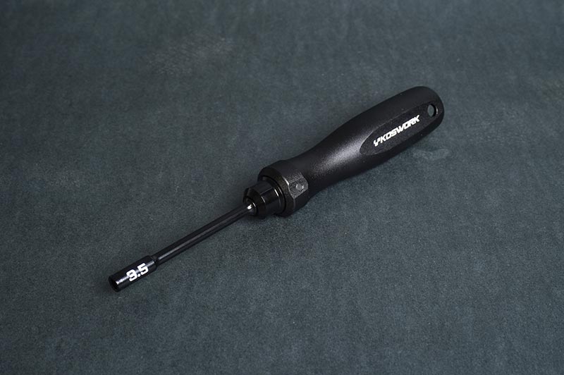 Koswork Aluminium 3.5mm Nut Driver Mini 68mm Tip Tri Handle Tool