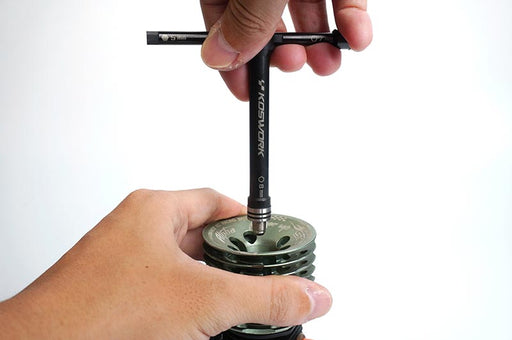 Koswork KOS13261 Glow Plug/Clutch Nut Cross Wrench (Nut 7, 8, 10mm & Hex 5mm) (9001937207533)