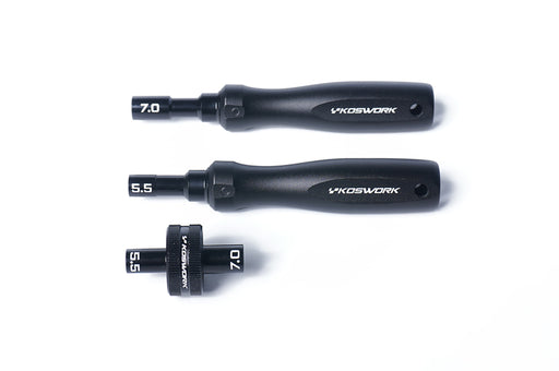 Koswork KOS13269 Aluminum Thumb Wrench Nut Driver 5.5mm & 7mm (9003648090349)