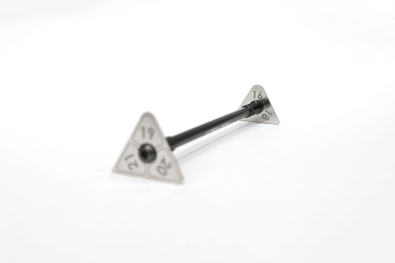 Koswork Steel Ride Height Gauge Set w/Alum Handle 16~18mm & 19~21mm 1/10 Buggy Tool (2)