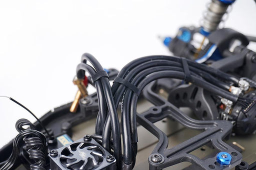 Koswork KOS14601 Silicone Cable Elastic Bands (OD 6mm, Width 5mm, Black) (10) (9001938125037)