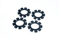 Ksowork KOS14605BK 1/10 1/8 UFO Black High Strength Silicone Tire Glue Bands (4)