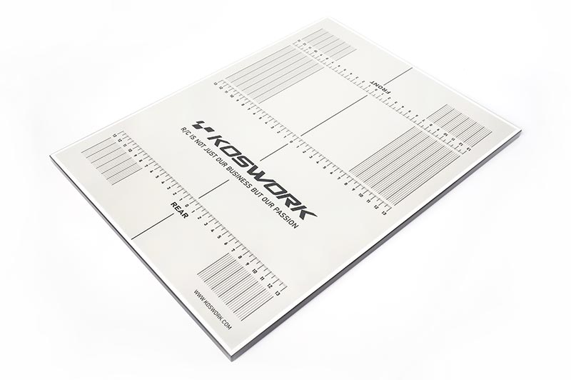 Koswork 1/10 Sedan/Touring On-Road Extra Lightweight Pit Setup Board Set 300x400mm Tool