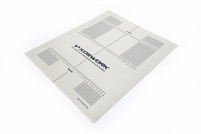 Koswork 390x470mm Plastic Decal for 1/10 & 1/8 Buggy & On-Road Setup Board Tool