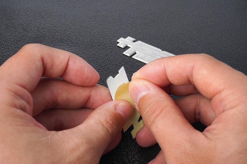 Koswork KOS19012 KOS RACING Stainless Logo 48mm (w/tape) (2pcs) (9003649695981)