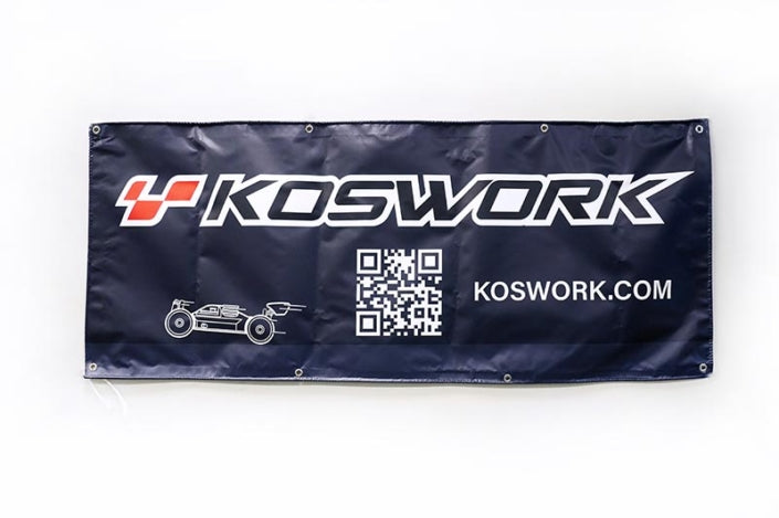 Koswork 180x75cm Vinyl Banner Deep Grey