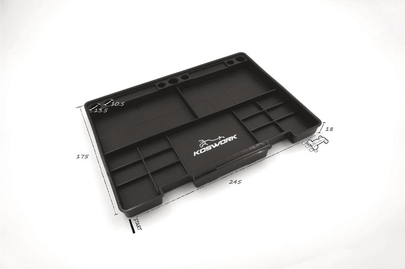 Koswork KOS32101BK Parts Tray 245*175*18mm Black (9001938977005)