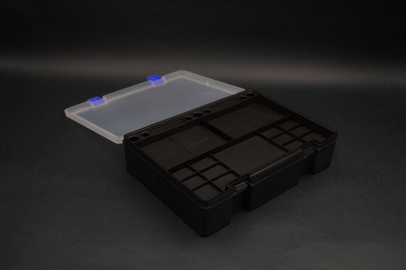 Koswork Tool Box 245x175x56mm with Parts Tray Black
