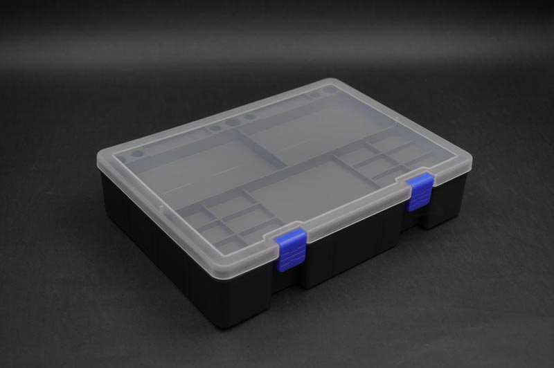 Koswork Tool Box 245x175x56mm w/ Parts Tray Grey