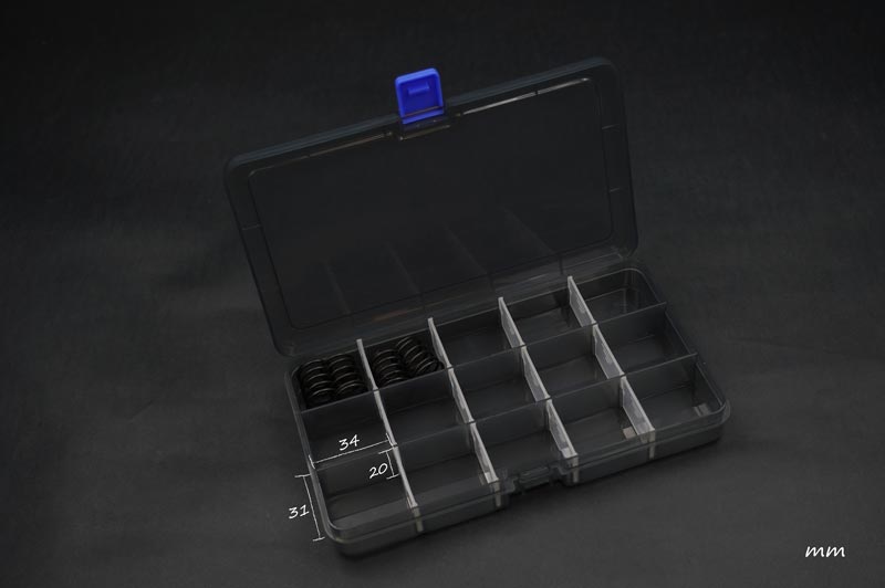 Koswork KOS32115 Parts Box 177x102x25mm (15 compartments, removable dividers) (9003650810093)