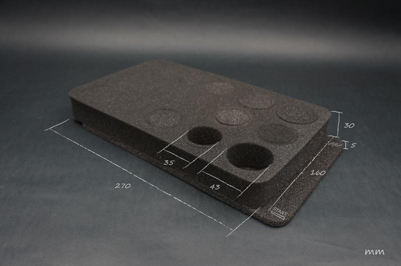 Koswork KOS32123 270x160x35mm Shock & Differential Oil Foam Stand Set (15 Compartments) (9003651105005)