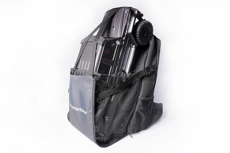 Koswork KOS32213BK RC Car Expandable Backpack (1/8 Buggy, 1/10 Buggy, Truck, Touring & Crawler) Black (9001939796205)
