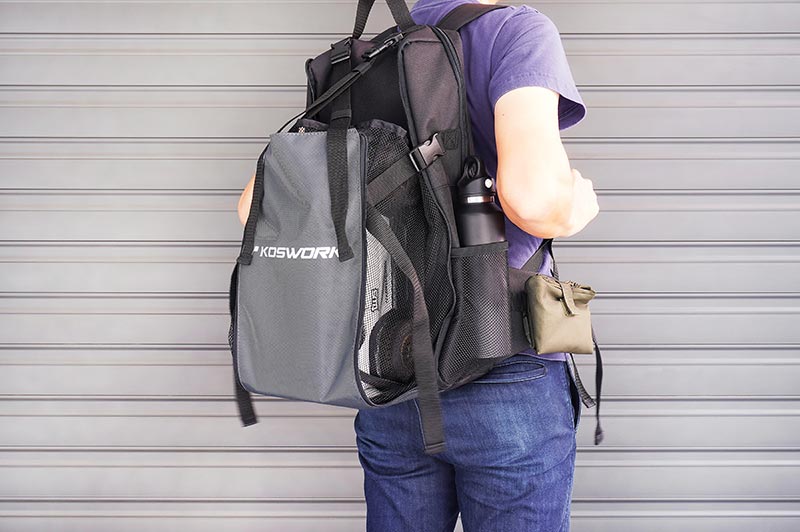 Koswork KOS32213BK RC Car Expandable Backpack (1/8 Buggy, 1/10 Buggy, Truck, Touring & Crawler) Black (9001939796205)