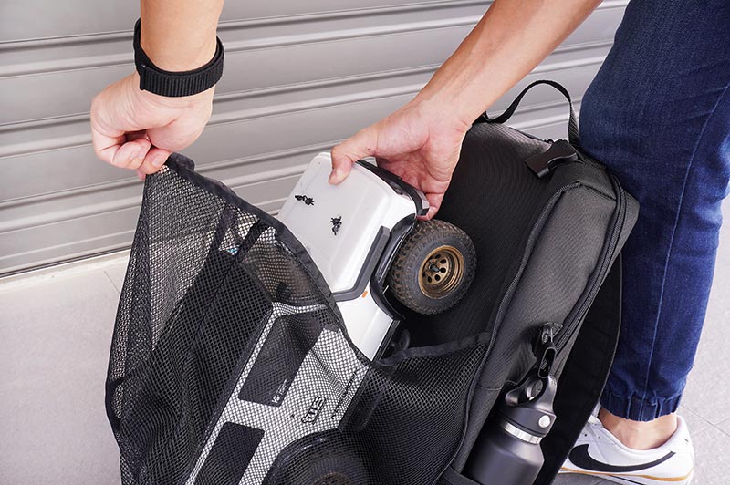 Koswork KOS32213BK RC Car Expandable Backpack (1/8 Buggy, 1/10 Buggy, Truck, Touring & Crawler) Black (9001939796205)