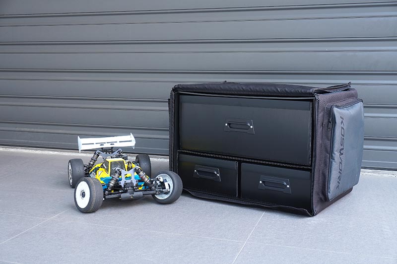 Koswork Compact 3 Drawer PP Frame Buggy & Onroad RC Car Bag 1/8 Scale (3)