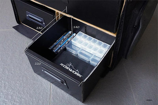 Koswork KOS32223 1/10 Compact 3 Drawer Touring Car Bag (1/10 Touring, 1 Large & 2 Medium) (9003651858669)
