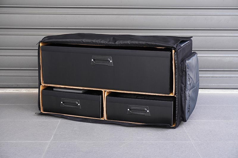 Koswork KOS32224 1/8 GT Compact 3 Drawer Car Bag (1/8 GT, 1 Large & 2 Medium) (9003651924205)