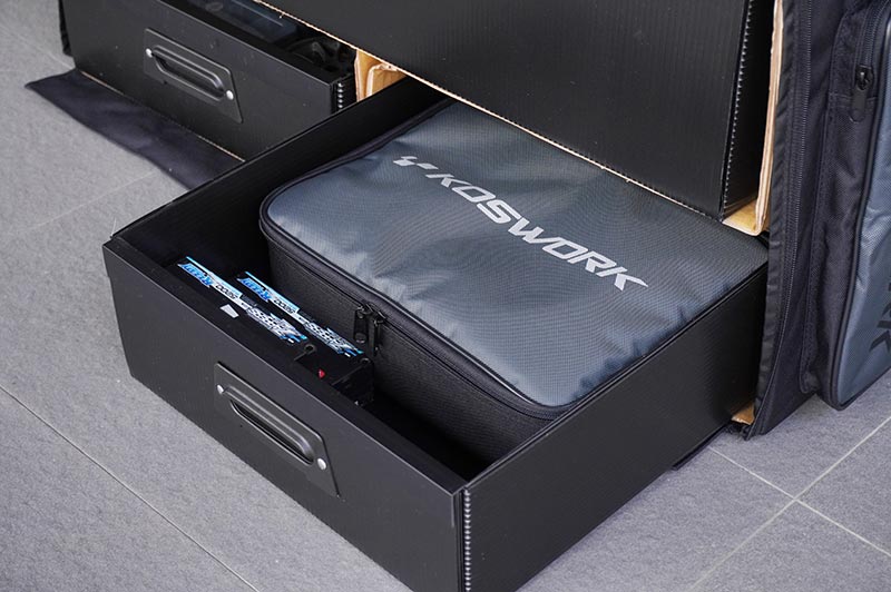 Koswork 1/8 GT Compact 3 Drawer RC Car Bag 1/8 Scale