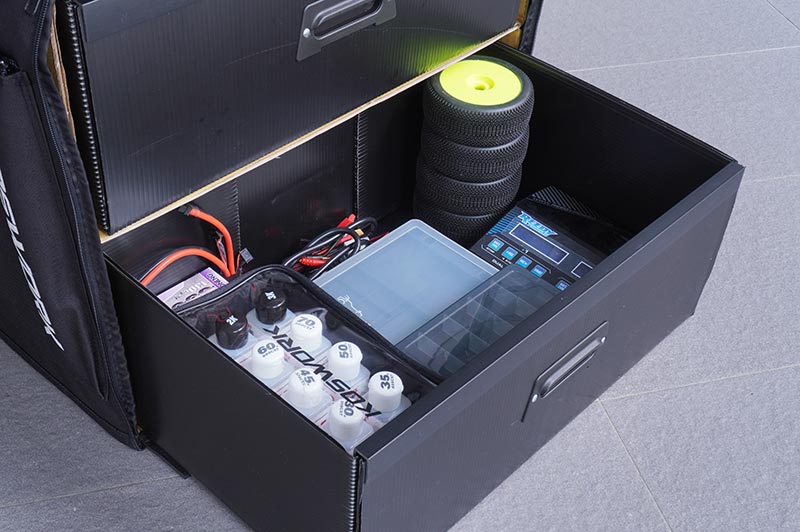 Koswork KOS32252 1/8 Dual Drawer Buggy/Onroad Car Bag (1/8, 2 Large) (9003652579565)