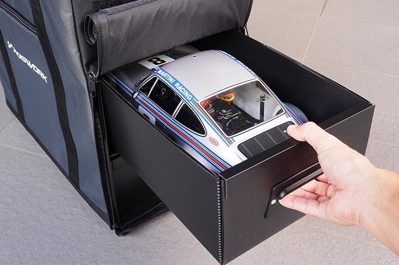 Koswork KOS32288 1/10 Three Large Drawer Side Touring Car Carrying Bag (Top Open Design) (9003654119661)