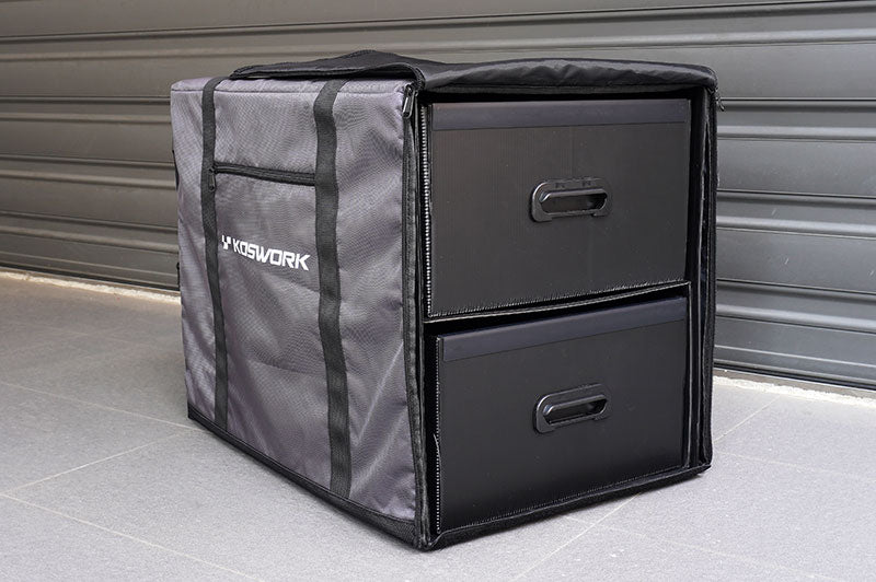 Koswork KOS32291 1/8 Two Large Drawer Side Buggy/Onroad Car Carrying Bag (9003654185197)