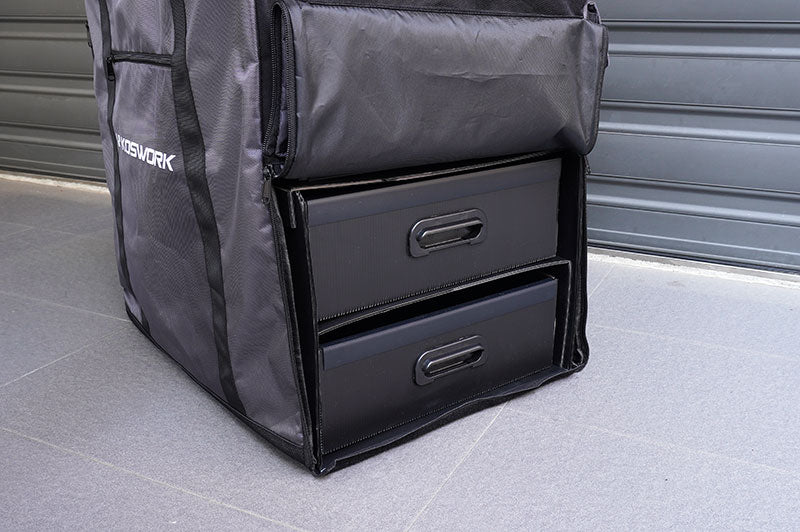 Koswork KOS32292 1/8 One Large & Two Mid Drawer Side Buggy/Onroad Car Carrying Bag (Top Open Design) (9003654217965)