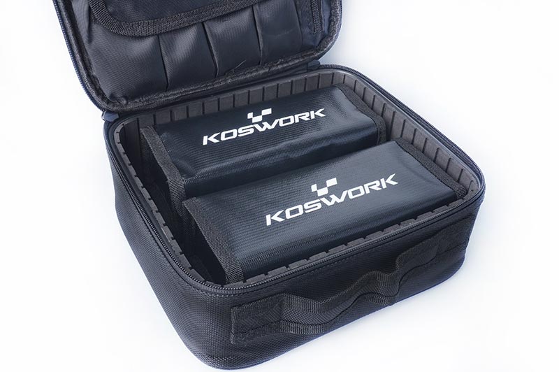 Koswork KOS32421 260x230x95mm Hard Frame Battery Bag (w/ 2pcs Battery Safety Bags) (9003655823597)