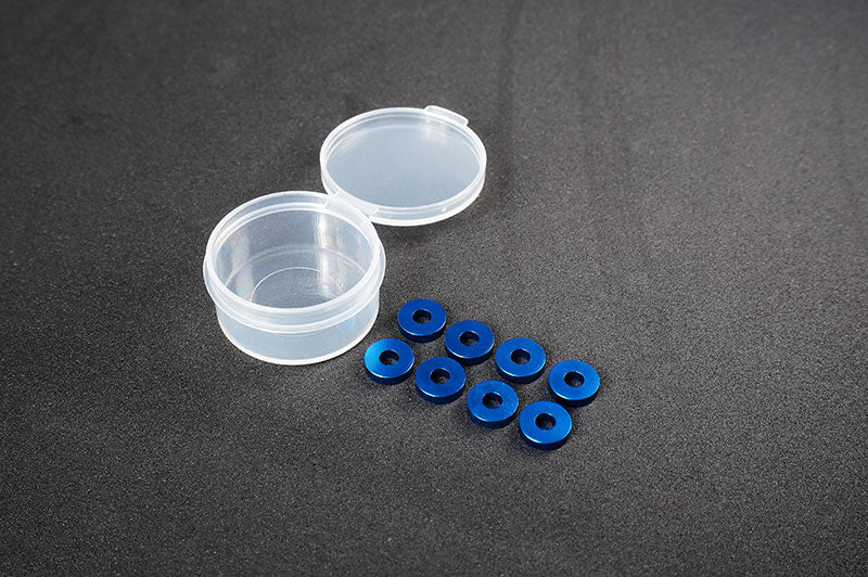 Koswork KOS40308-2B 3x8x2mm 3mm Aluminum Washer Blue (8pcs) (9003656184045)